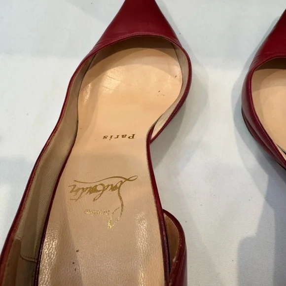 Authentic Christian Louboutin D’Orsay Red Heels - Picture 9 of 13